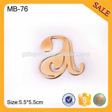 MB76 Etiqueta de equipaje de cuero de encargo, Letra grabada etiqueta de la etiqueta del colgante del metal para el bolso